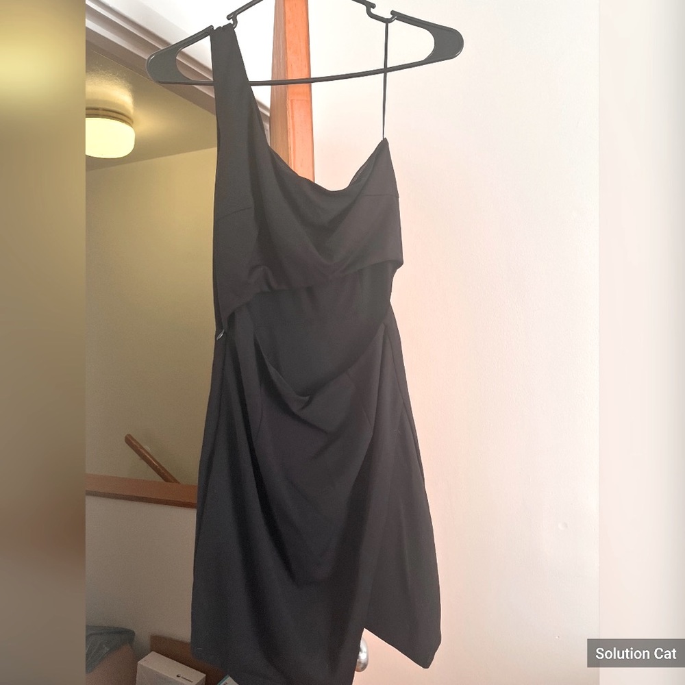 Open Front Black Dress